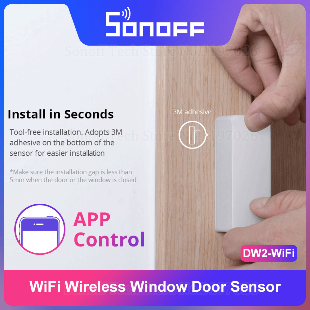 Sonoff - Sonoff DW2-WiFi Drahtlose Sicherheit Tür/Fenster Sensor