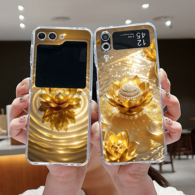 Shelly - Kreative goldene Lotusblumenmuster-Handyhülle für Samsung Galaxy