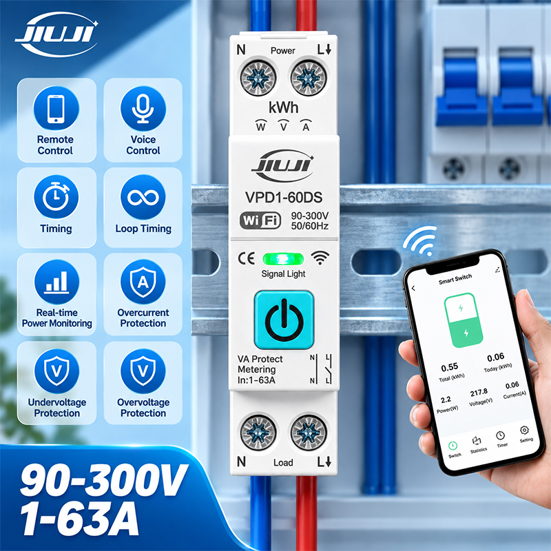 Smart Relay Tuya - Intelligenter WiFi-DIN-Schienen-Schalter 1P Tuya APP Fernbedienung