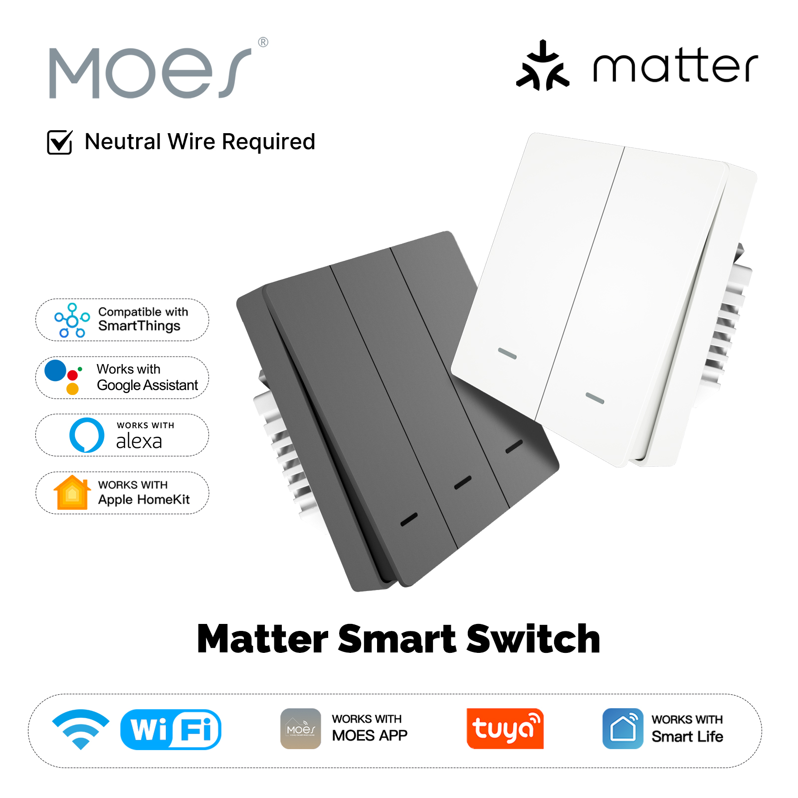 Smart Relay Tuya - MOES Matter Tuya WiFi Smart Licht