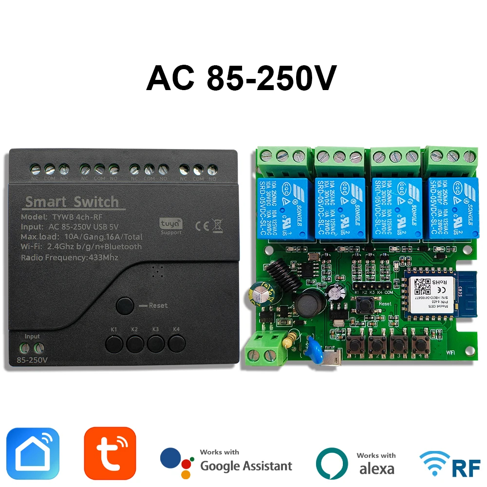 Sonoff Mini R4 - Tuya AC 85-250V 4 Kanal Wifi