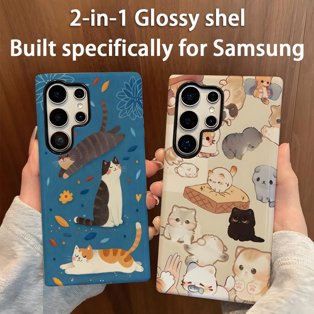 Shelly - Süße Katze Handyhülle 2-in-1 glänzende Schale