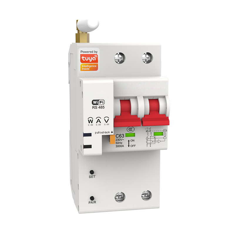 Tuya Smart - Intelligenter WLAN-Leistungsschalter 2P 10A bis 100A
