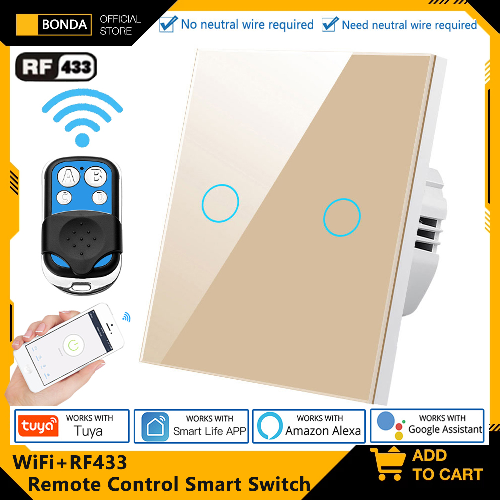 Smart Relay Tuya - Tuya EU WiFi+RF433 Smart Fernbedienung Schalter