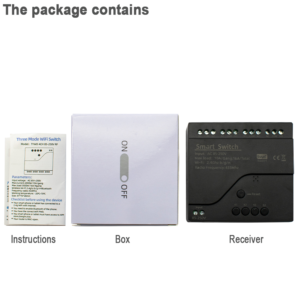 Tuya WIFI 4 Kanal Smart Switch – Tuya 4 Channel Bewertung und Preis