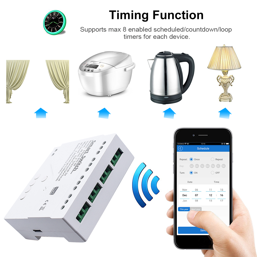 WLAN-Smart-Lichtschalter 4-Kan – Tuya 4 Channel Bewertung und Preis