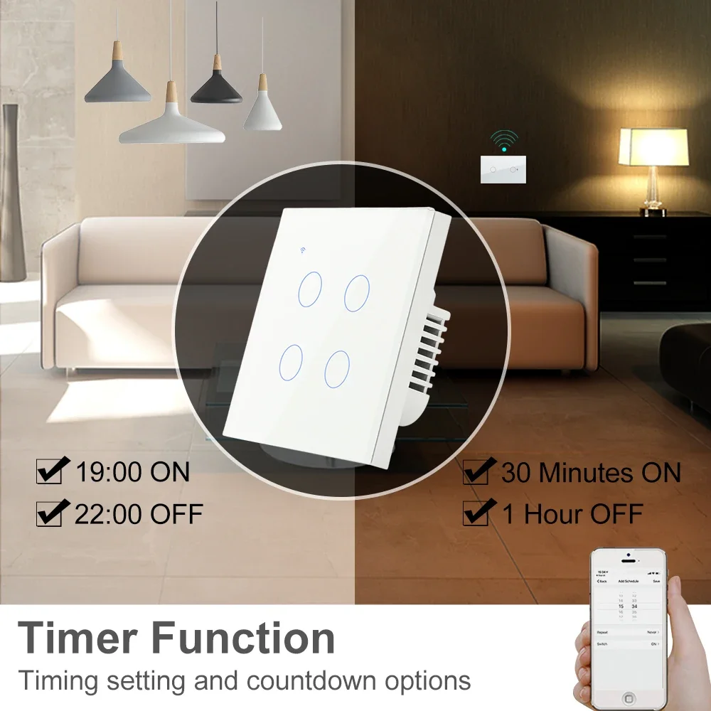 ZigBee 1 2 3 4 Gang ohne neutr – Tuya 4 Channel Bewertung und Preis