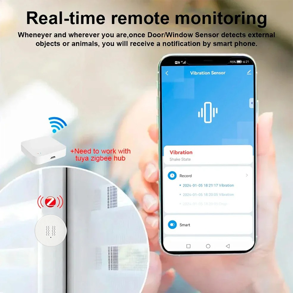 Tuya ZigBee Smart Vibrations-  – Home Assistant Tuya Bewertung und Preis