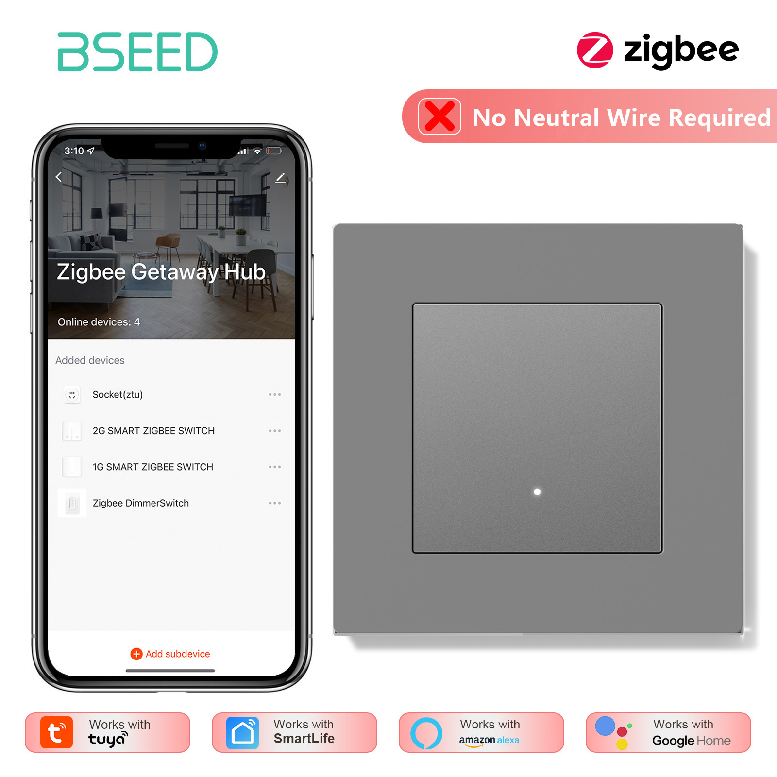 BSEED 1/2/3/4-fach Zigbee Lich – Tuya 4 Channel Bewertung und Preis