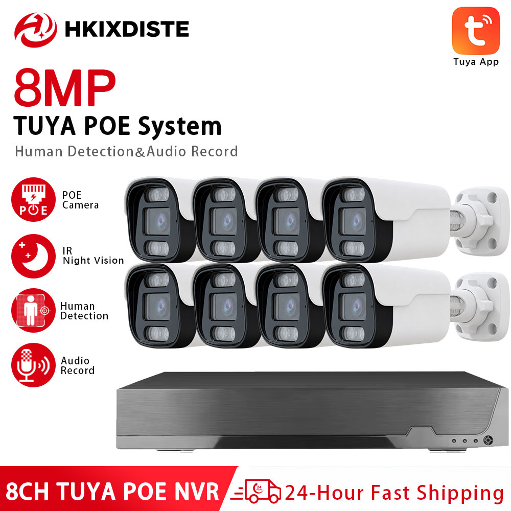 8MP 4K 8-Kanal Tuya PoE Sicher – Tuya 4 Channel Bewertung und Preis