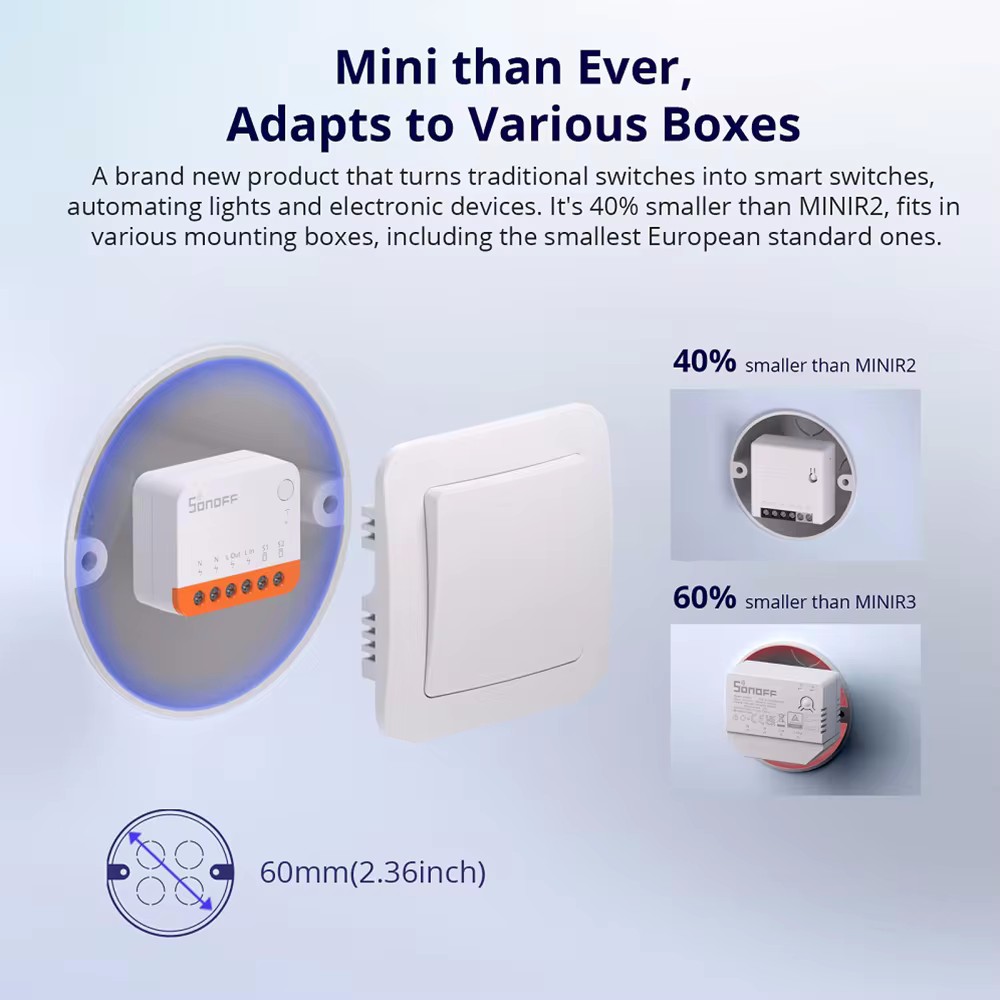 Intelligenter WLAN-Schalter SO – Sonoff Mini R4 Bewertung und Preis